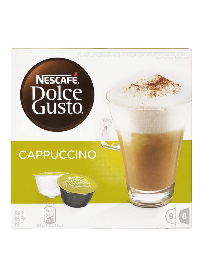 نسكافيه عبوة كبسولات كابوتشينو من دولتشي جوستو تحتوي على 16 كبسولة 8x17, 8x6.3جرام - Image 1