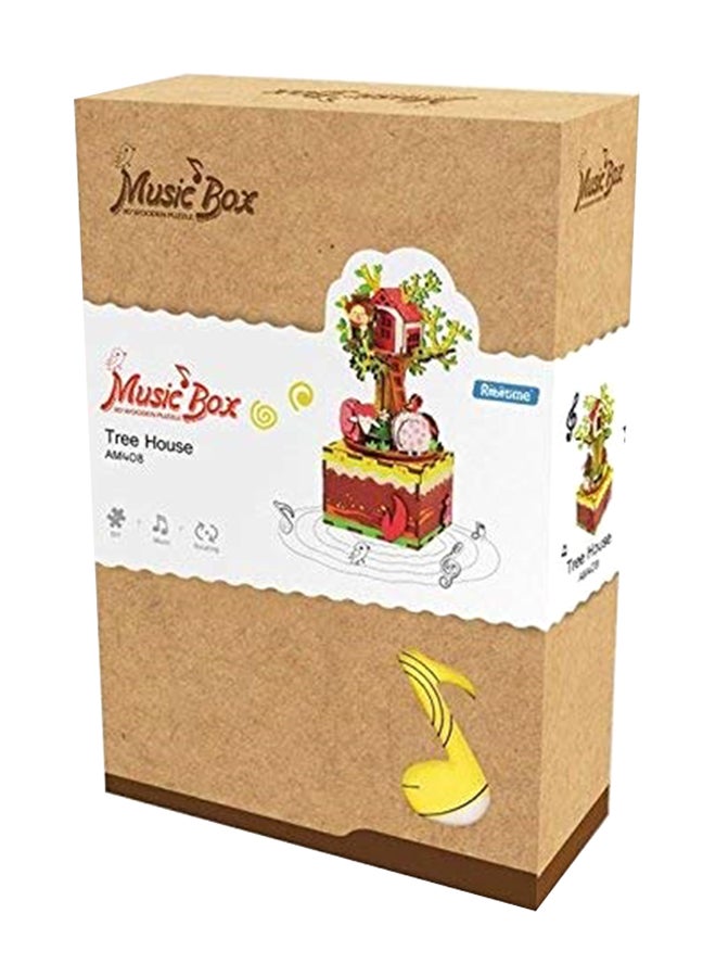 روبوتايم لعبة مكعبات بناء بتصميم ثلاثي الأبعاد على شكل شجرة وصندوق موسيقى يمكنك تركيبها بنفسك - Image 5