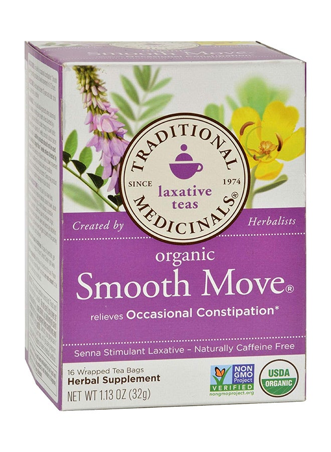 Traditional Medicinals Organic Smooth Move Peppermint Tea Peppermint 32grams Pack of 16 - Image 1