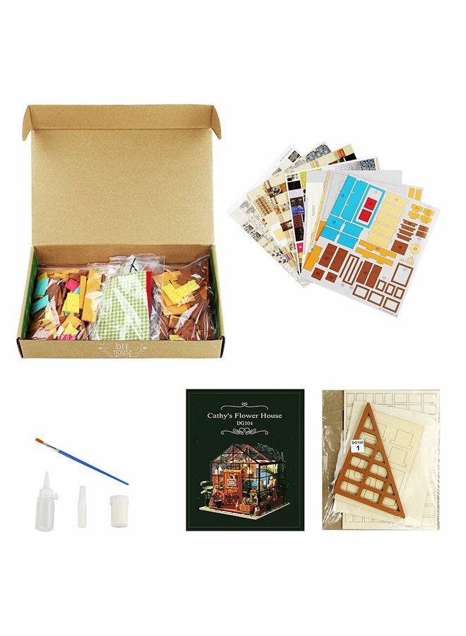 Robotime Miniature House And Furniture Dollhouse Set 19.5x17.5x17.5cm  - Image 5