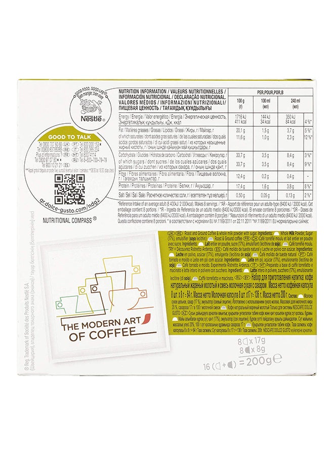نسكافيه عبوة كبسولات كابوتشينو من دولتشي جوستو تحتوي على 16 كبسولة 8x17, 8x6.3جرام - Image 2