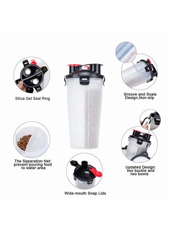 Generic Portable Leak Proof Water Cup With Bowl For Dog White 380grams  - Image 3