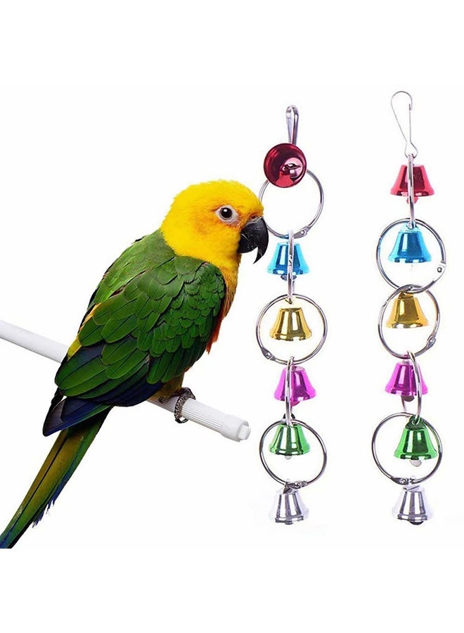 5 Piece Bird Parrot Toys Hanging Bell Set Multicolour 300grams - Image 3