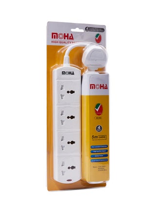 4-Way Socket Power Extension White 5meter - v1561276831/N22999688A_1