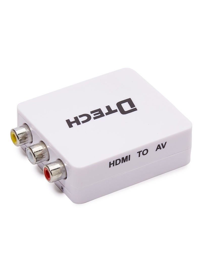 DTech 2-Piece DT-6524 HDMI To AV Converter Set White - Image 2