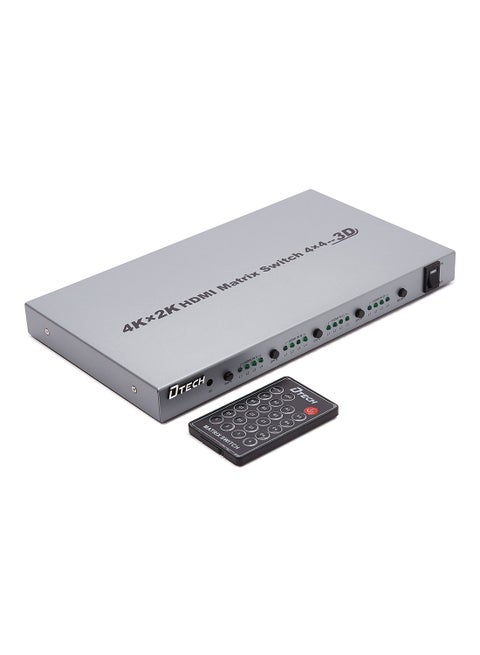 2-Piece 4Kx2K HDMI Matrix Switch Set Silver