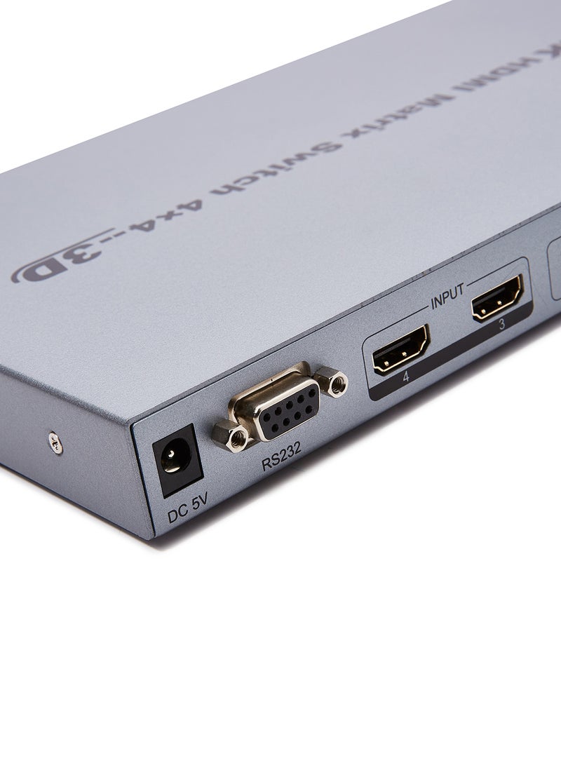 2-Piece 4Kx2K HDMI Matrix Switch Set Silver