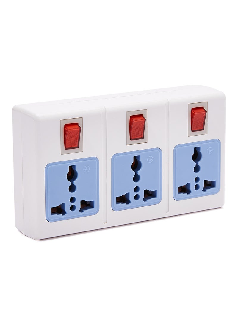 NEWSTAR - 3 Plug Extension Socket Adapter White - Image 1