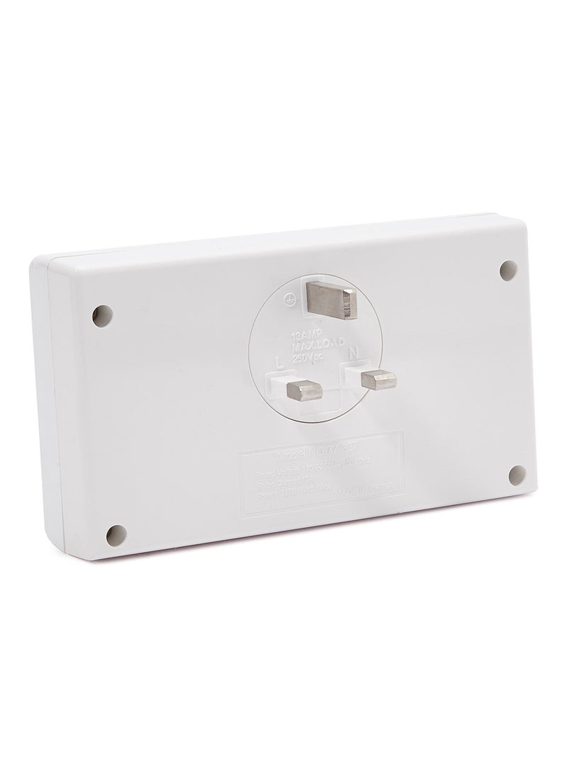 NEWSTAR - 3 Plug Extension Socket Adapter White - Image 1