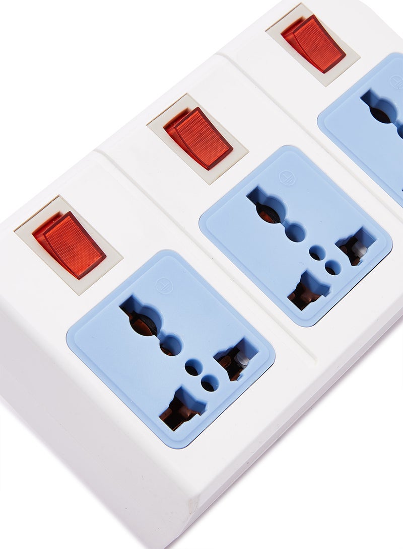 NEWSTAR - 3 Plug Extension Socket Adapter White - Image 1