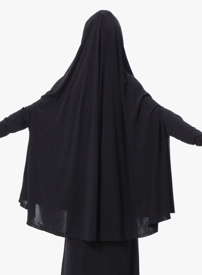 عباية بأكمام طويلة أسود  - Image 2