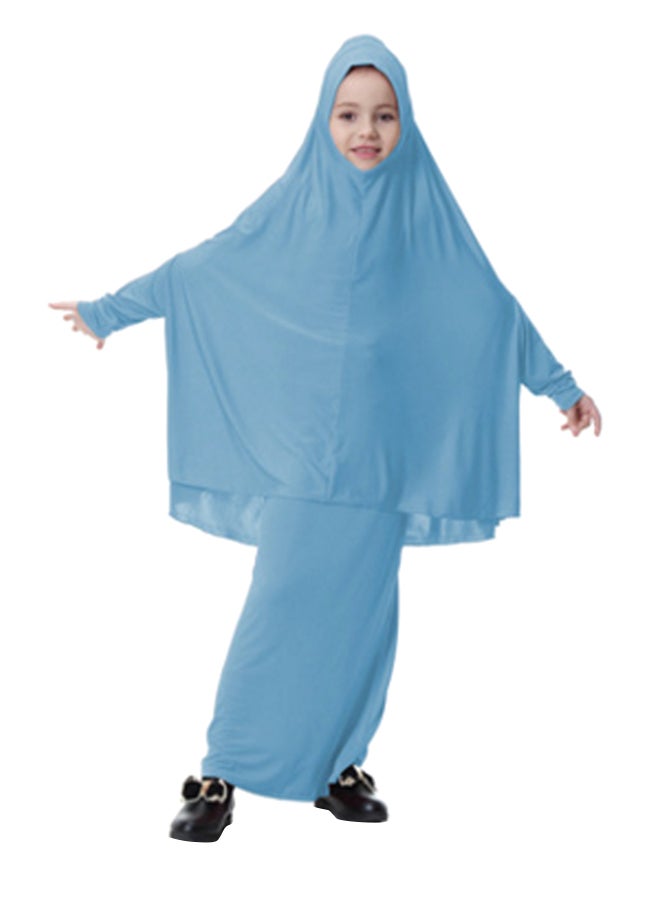 عباية بأكمام طويلة أزرق - Image 1