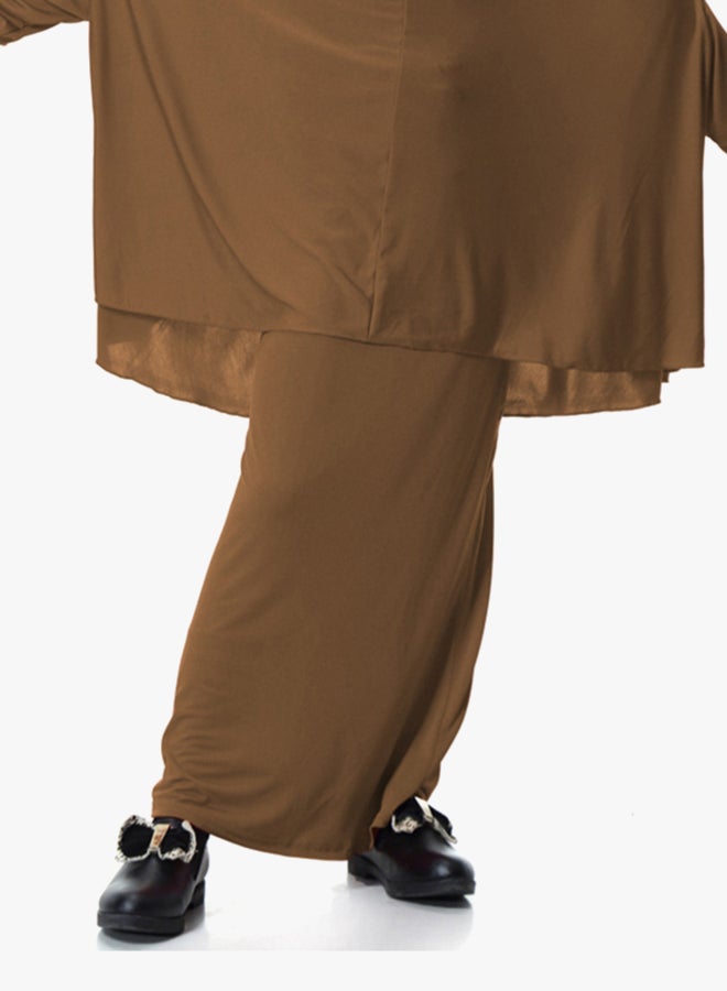 عباية بأكمام طويلة بني  - Image 3