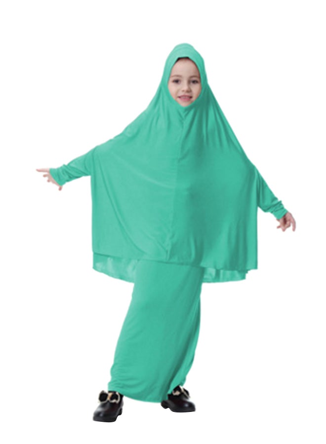 عباية بأكمام طويلة أخضر - Image 1