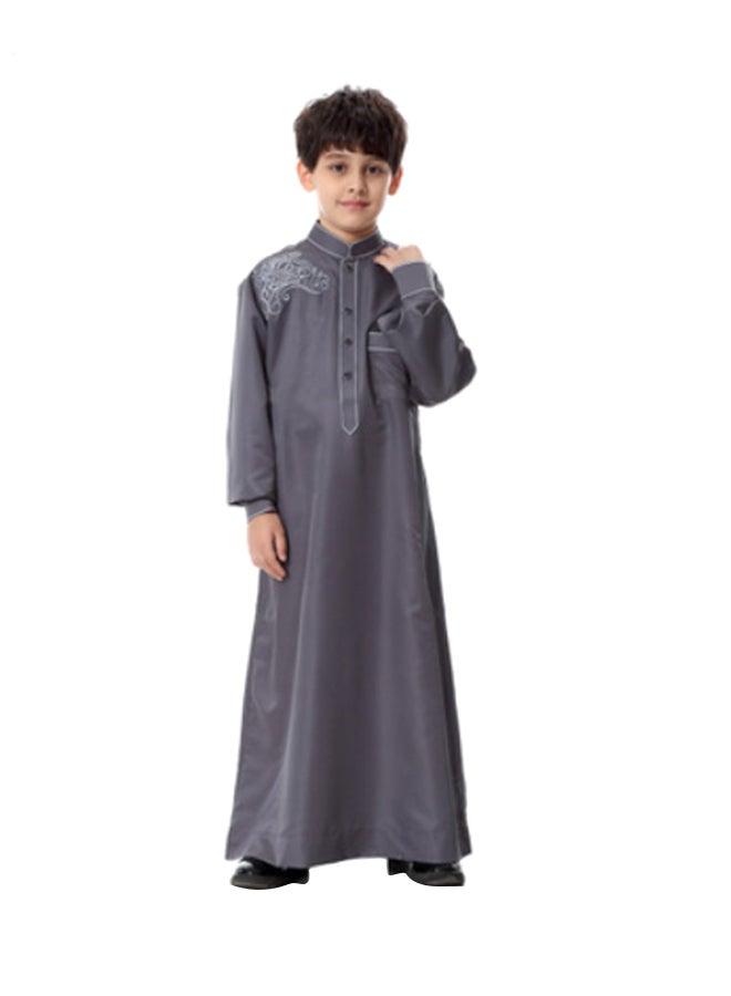 Long Sleeve Abaya Grey  - Image 1