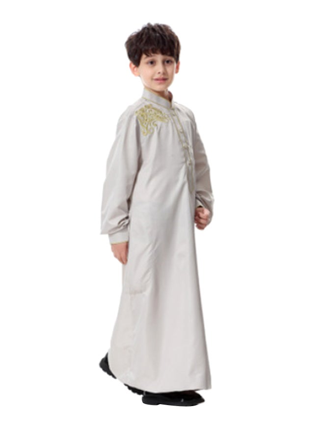 عباية بأكمام طويلة أبيض  - Image 1