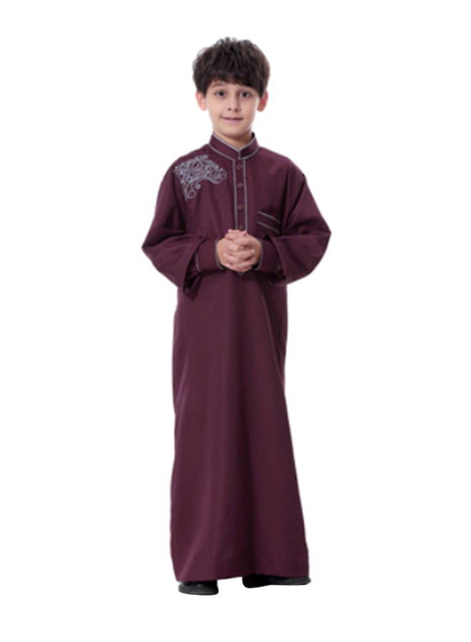 عباية بأكمام طويلة أحمر  - Image 1