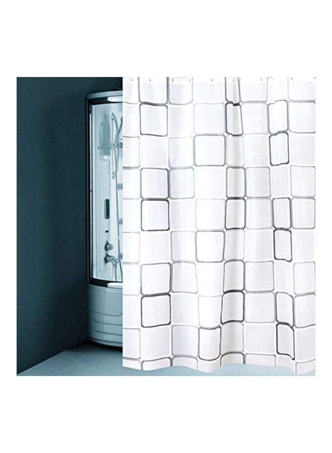Printing Shower Curtain White/Grey 180x200centimeter - Image 1