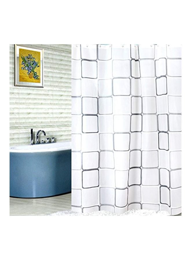 Printing Shower Curtain White/Grey 180x200centimeter - Image 2