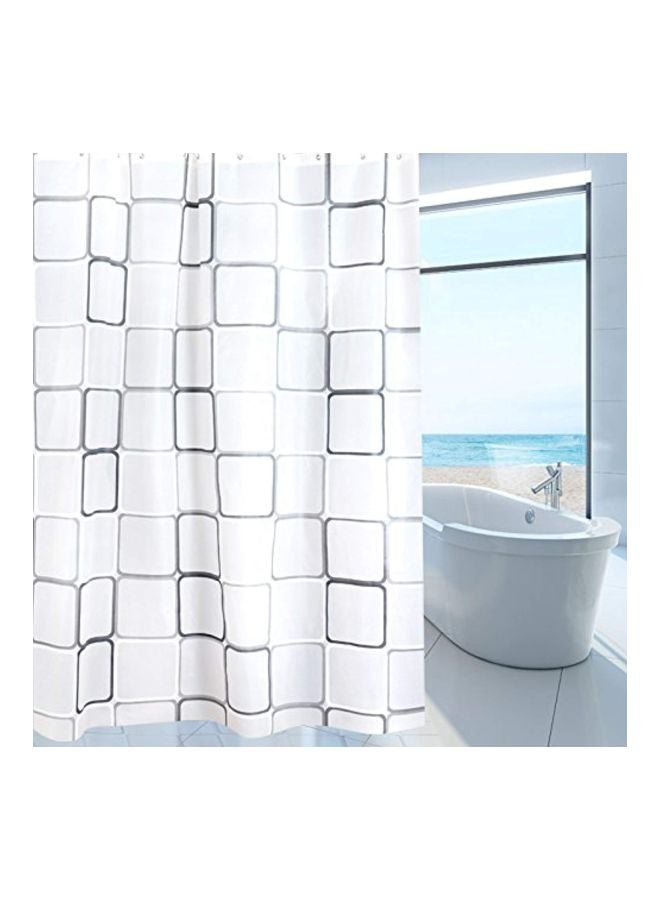 Printing Shower Curtain White/Grey 180x200centimeter - Image 3