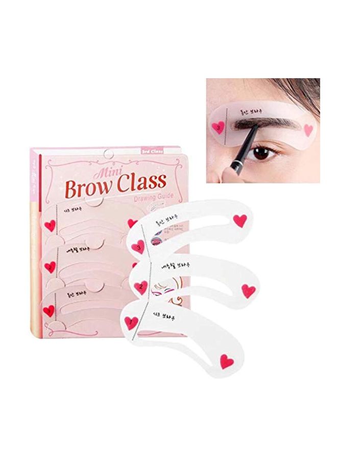 طقم استنسل لرسم الحواجب مكون من 3 قطع أبيض - Image 2