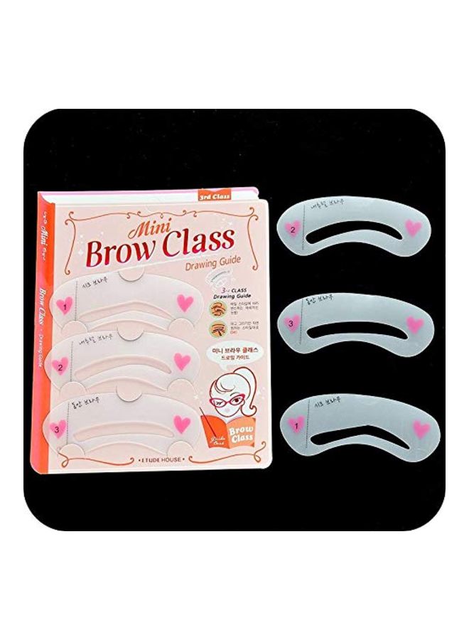 طقم استنسل لرسم الحواجب مكون من 3 قطع أبيض - Image 3