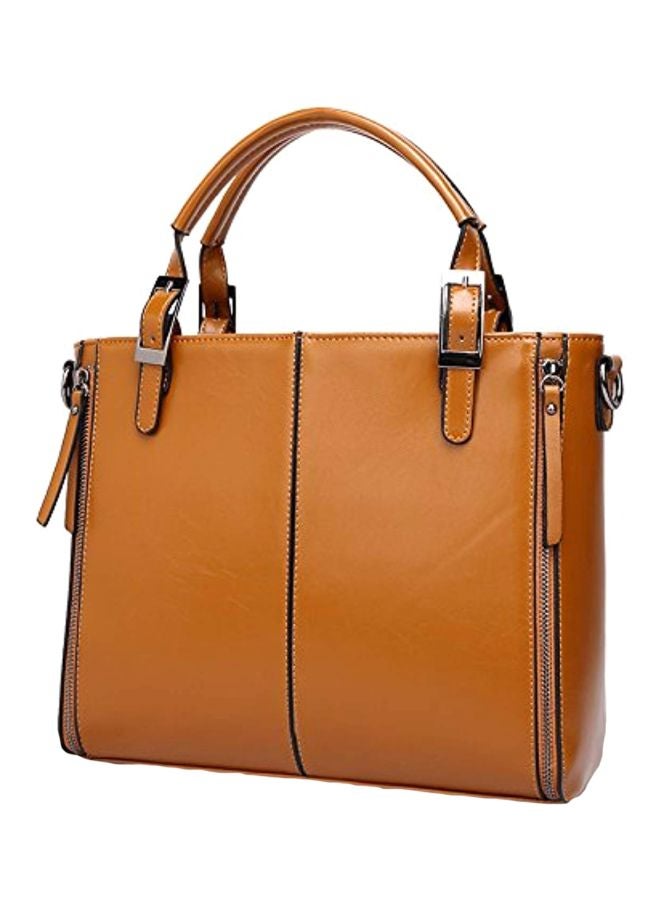 Leather Shoulder Bag Brown  - Image 1