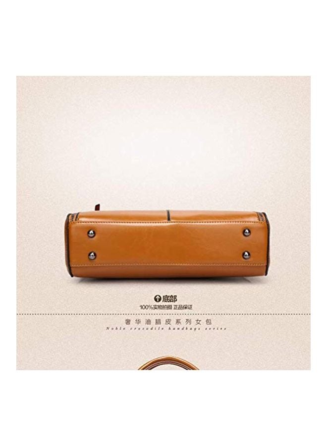 Leather Shoulder Bag Brown  - Image 5
