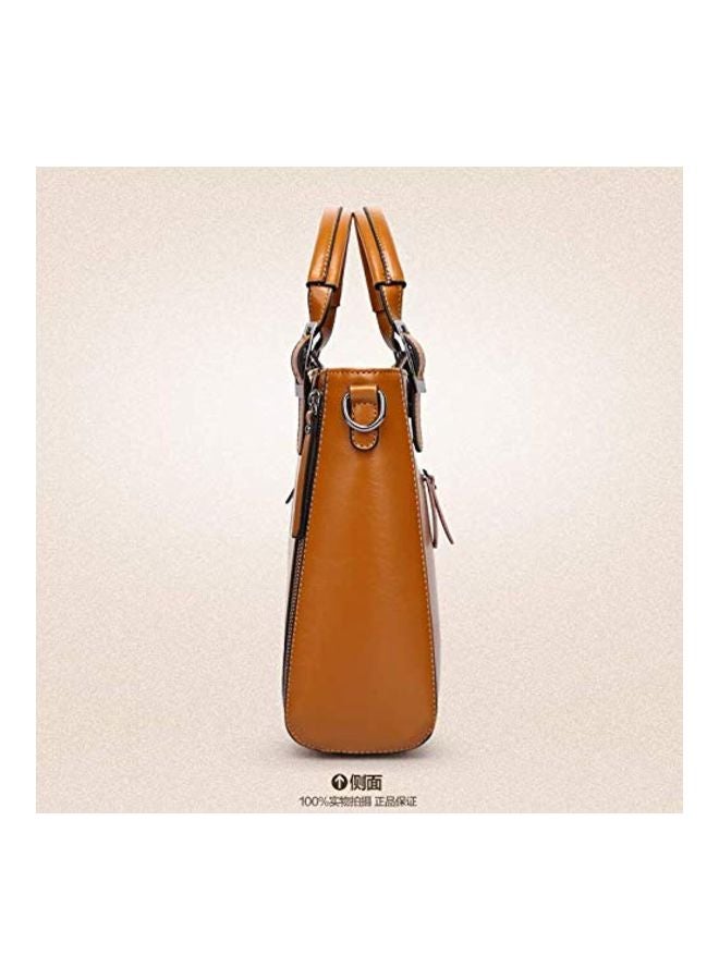 Leather Shoulder Bag Brown  - Image 4
