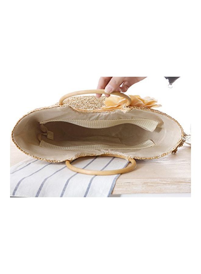 Generic - Woven Tote Bag Beige - Image 1