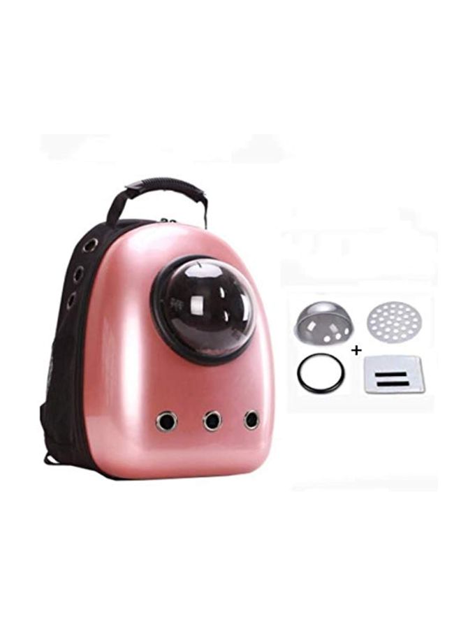 حقيبة محمولة للحيوانات الأليفة وردي/أسود - Image 2