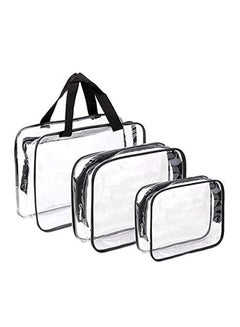 Generic 3-Piece Toiletry Kit Clear/Black  - Image 1