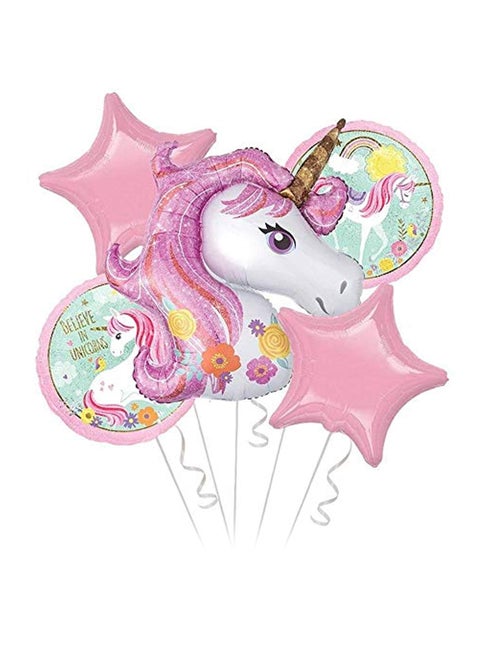 5 In 1 Unicorn Themed Balloon Durable Cute Authentic And Attractive For Theme Party Decoration