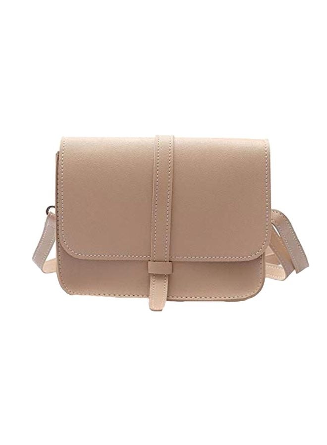 Y&D PU Leather Crossbody Bag Cream - Image 1