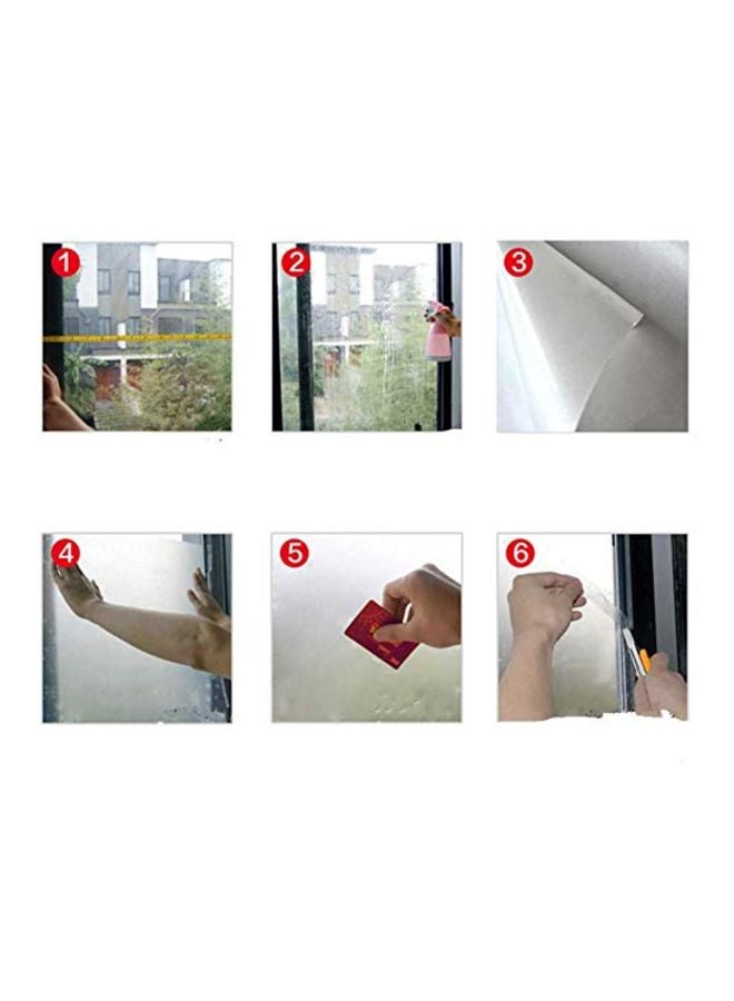 Generic - Waterproof PVC Frosted Glass Window Privacy Film Sticker Clear 45x200cm - Image 1