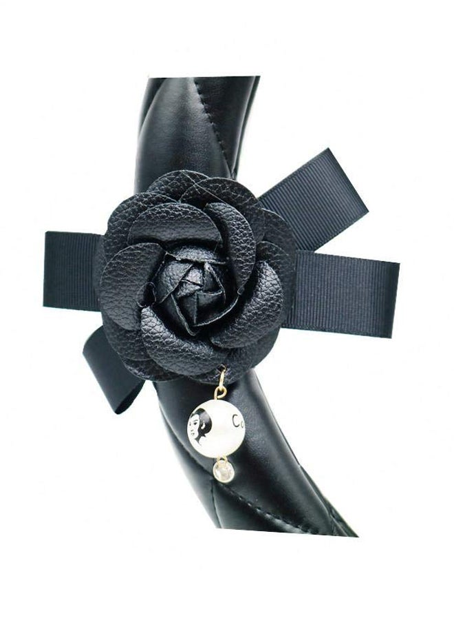 Y&D PU Leather Steering Wheel Flower Decor  - Image 2