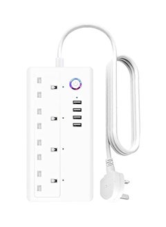 Generic 4-Way Smart Wifi Plug Socket Extension Strip White  - Image 1