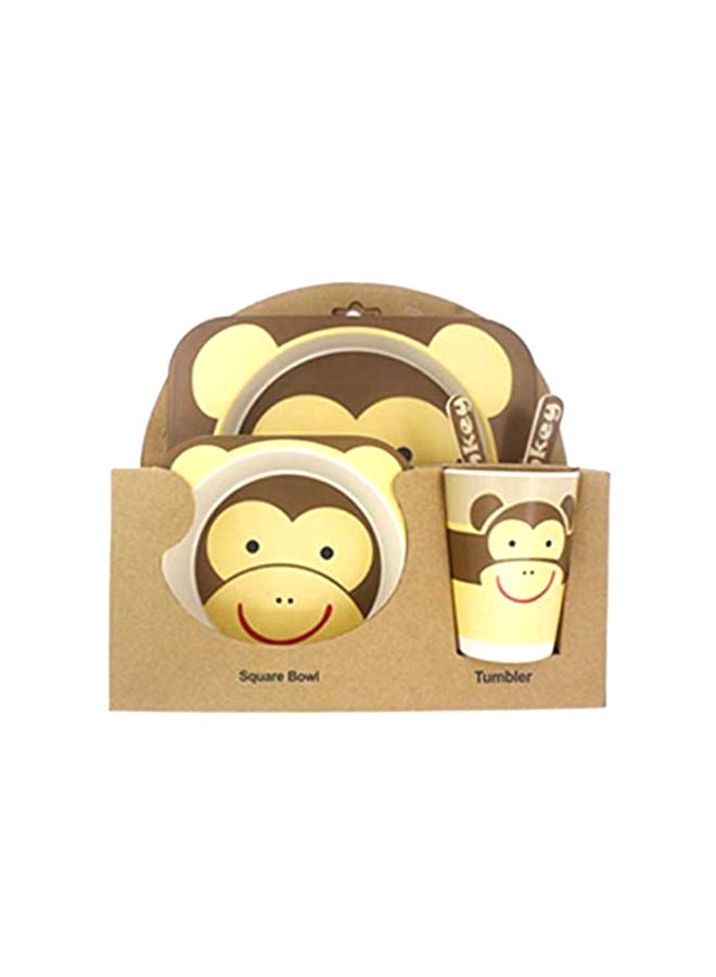 5-Piece Bamboo Fiber Tableware Set