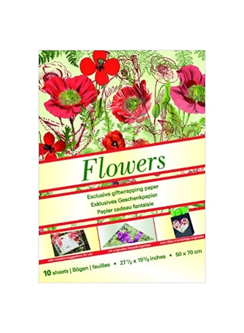 Floral Printed Wraping Papers Multicolour