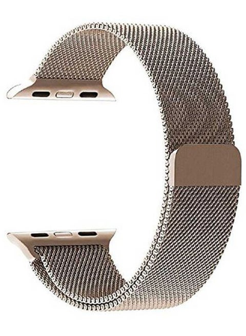 Mesh Wrist Band For Apple Watch Pale Gold