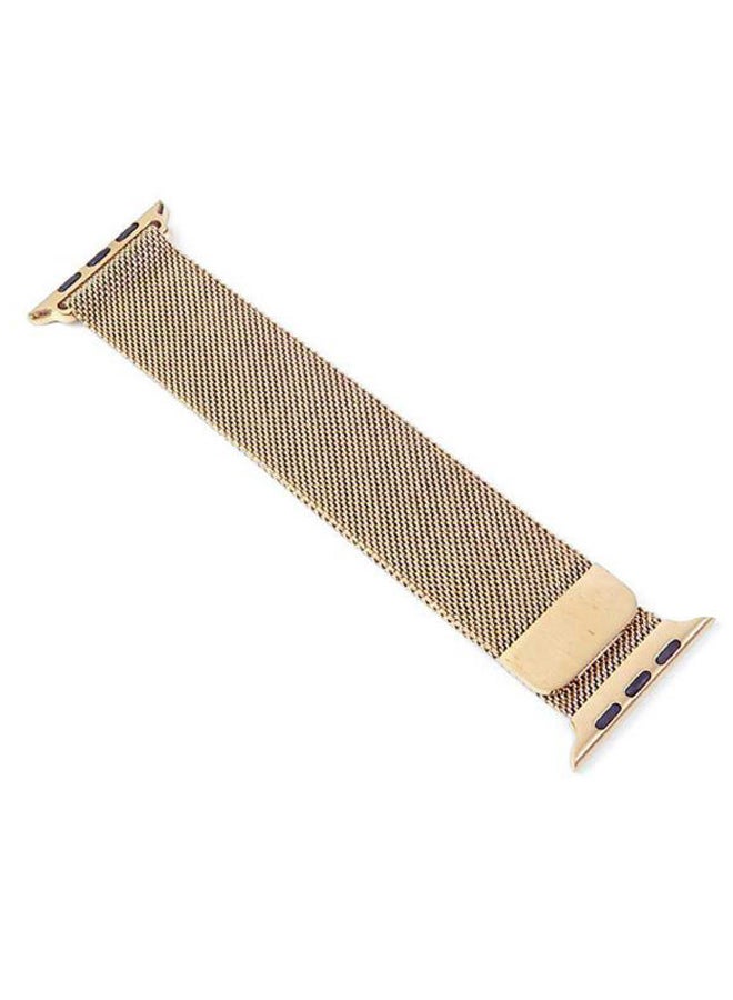 porodo Mesh Wrist Band For Apple Watch Gold  - Image 2