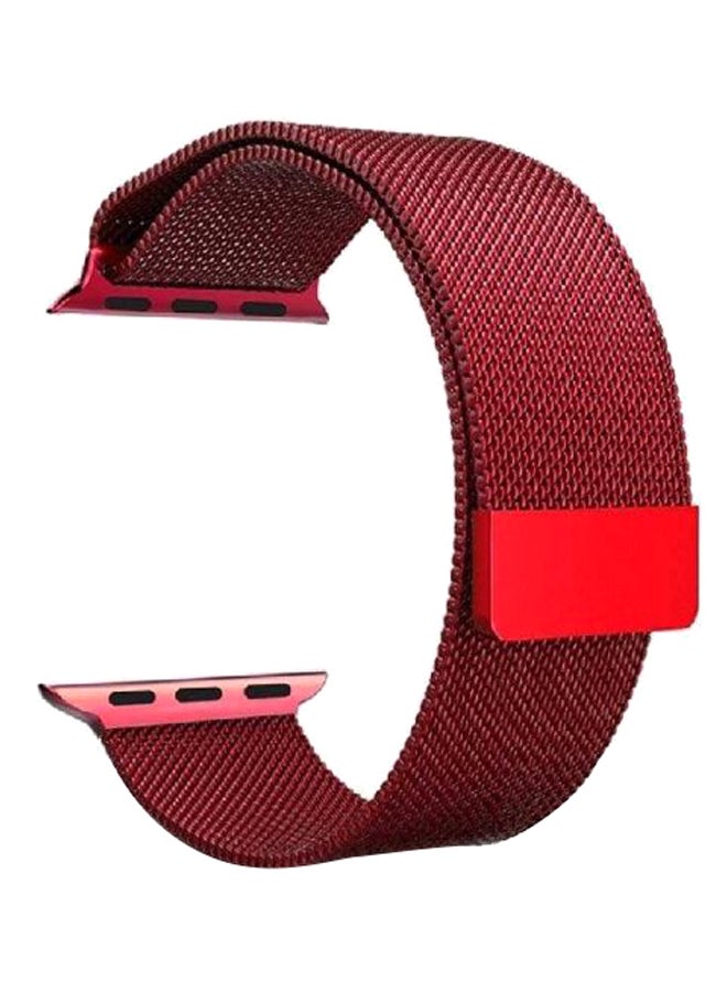 porodo - Mesh Wrist Band For Apple Watch Red - Image 1