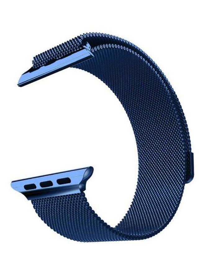 porodo - Mesh Wrist Band For Apple Watch 38-40mm Blue - Image 1