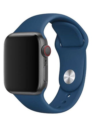 Silicone Wrist Band For Apple Watch 42-44mm Dark Blue - v1561357138/N26729422A_1
