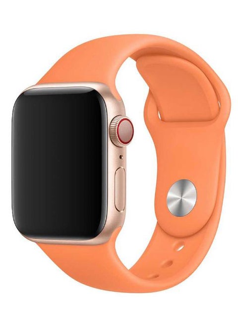 Silicone Wrist Band For Apple Watch Orange