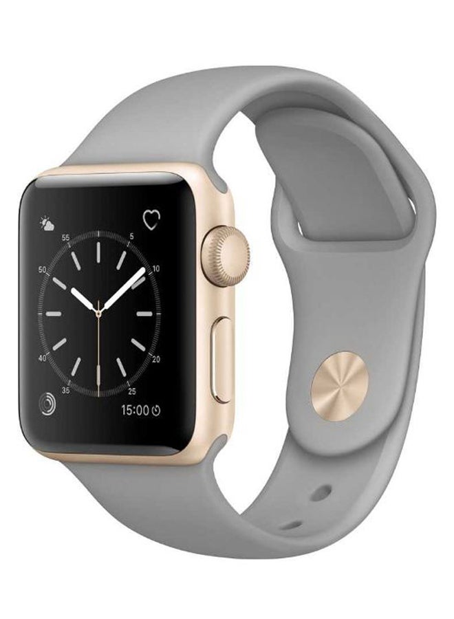 porodo - Silicone Wrist Band For Apple Watch 42-44mm Grey - Image 1