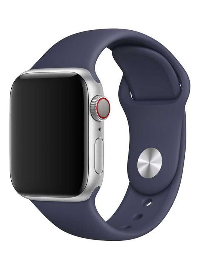porodo - Silicone Wrist Band For Apple Watch Dark Blue - Image 1