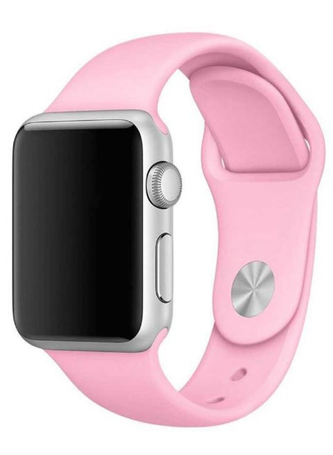 Silicone Wrist Band For Apple Watch Pink