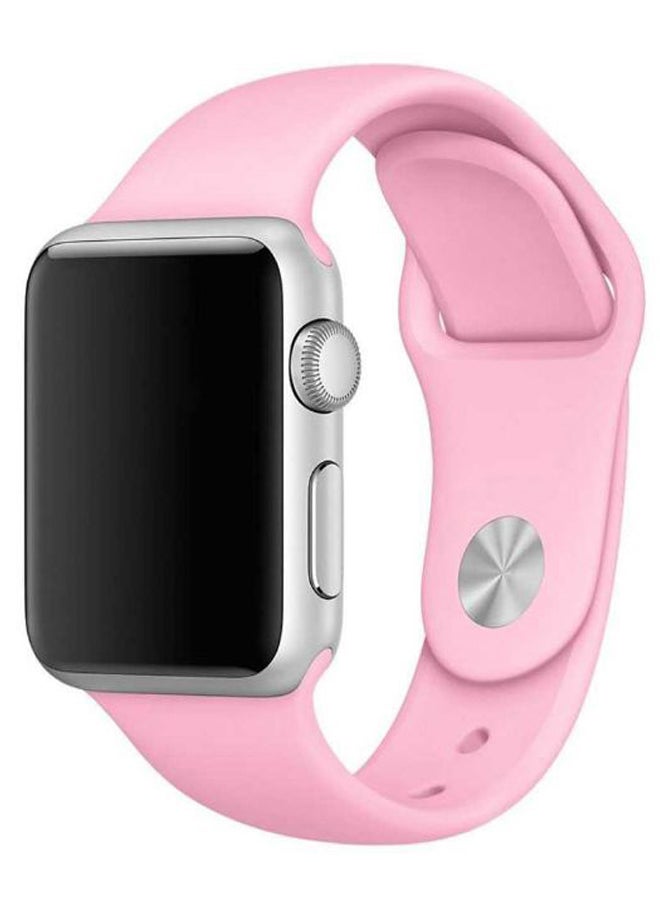 porodo - Silicone Wrist Band For Apple Watch Pink - Image 1