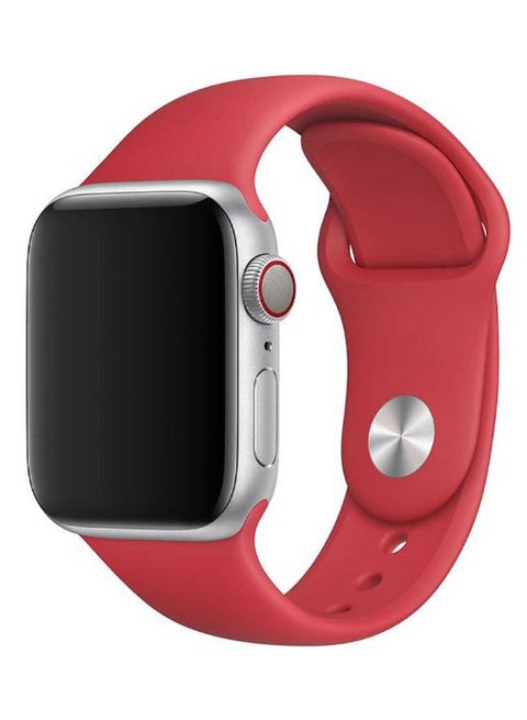 Silicone Wrist Band For Apple Watch Red